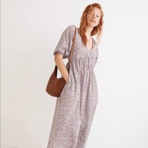 NWOT Madewell Marianna puff sleeve midi dress in dream-on daisies